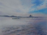 ACQUE f Città d'acqua 2005 Pastello su carta Fabriano Tiepolo cm 30x30