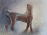 CAVALLO ANDANTE 2003 Pastello e grafite su carta Bakri cm 21x29,5