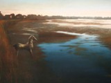 DALLA LONTANA RISACCA L'ECO DI UN NITRITO VENETICO 2004 olio su tela cm 80x100