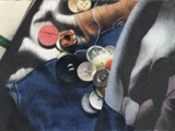 IN UN CASSETTO DELLA SARTORIA II 2005 grafite e matite colorate su carta Fabriano Tiepolo cm 25x3