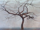 INTRECCI A PRAGA 1999 seppia e crete su cartone bruno cm 40x52