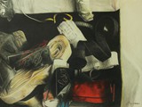 LA SCATOLA DELLE ETICHETTE 2016 grafite e matite colorate su carta Fabriano Tiepolo cm 25x35