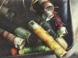 LA SCATOLA DELLE SPAGNOLETTE DI CARTONE 2003 grafite e matite colorate su carta Fabriano Tiepolo 