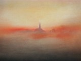 NEBBIA VERMIGLIA IN BACINO  2007 Pastello su carta Fabriano Tiepolo cm 70x100