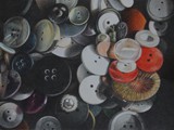 NEL CASSETTO DEI BOTTONI IX 2015 grafite e matite colorate su carta Fabriano Tiepolo cm 25x35