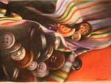 SETA E BOTTONI 2008 Matite colorate e grafite su carta cm 17x24 su BOOk 