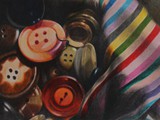 SETA E BOTTONI III 2016 grafite e matite colorate su carta Fabriano Tiepolo cm 25x35