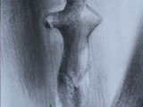 STUDIO PER UNA DIVINITA' FEMMINILE 2003 Carboncino su cartoncino Bakri cm 29,5x21