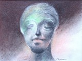 VOLTO VENETICO 2004 Grafite e matite colorate su carta Bakri cm 21x29,5