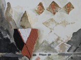 27  SPARTITO-CORTECCIA n° 18  2014 acquerello e frammenti vari su carta Fabriano cm  14x14