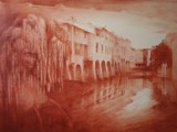 ABUNDANTIA...VIVI ZAMPILLI D'ACQUA CRISTALLINA 2010 sanguigna su tavola cm 100x150