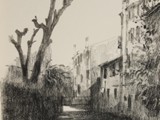 ACQUE IN CITTA' 2010 Matita e carboncino su carta Fabriano Tiepolo cm 32x23,4