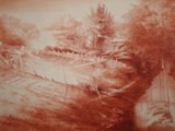 GIGANTI NELL'ACQUA 2010 sanguigna su tavola cm 100x150