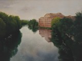 I MULINI MANDELLI A TREVISO 1998 olio su tela cm 50x70