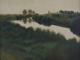LA LUCE NELL'ACQUA 1992 olio su tela cm 80x100