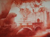 L'ATTESA 2010 sanguigna su tavola cm 100x150