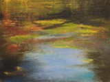 RIFLESSI D'ACQUE A TREVISO 13  2010 Pastello encaustizzato su tela incollata su tavola cm 30x40