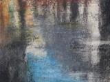 RIFLESSI D'ACQUE A TREVISO 14 2010 Pastello encaustizzato su tela incollata su tavola cm 28x21